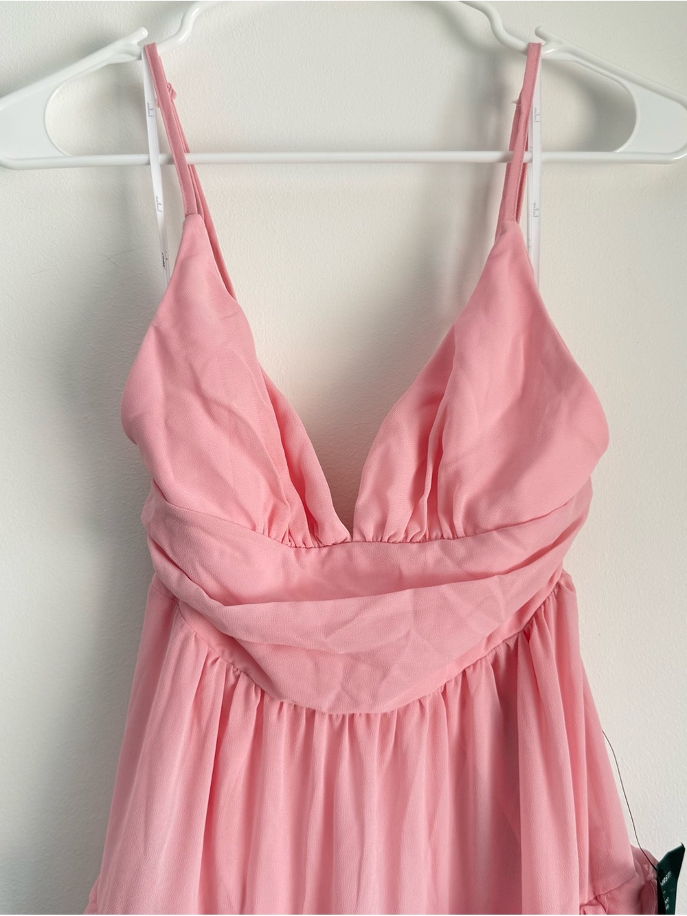 NWT Lulus Lavish Perfection Light Pink Ruffled Tiered Maxi Dress Size XS - Picture 6 of 9
